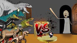 NEW Dinosaurs Battle |  Granny VS Jurassic World  Dinosaurs-Granny Animation(01)