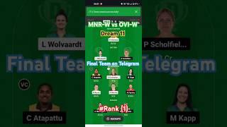 MNR-W vs OVI-W dream 11, OVI-W vs MNR-W the hundred women's league match prediction!!!!