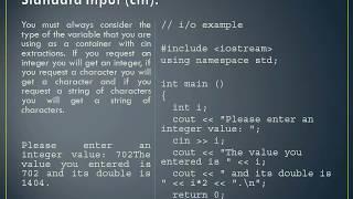 Basic Input or Output  -  C++  (Output (cout), Input (cin), cin and strings, stringstream)