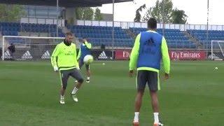 Benzema and Varane showcase their skills