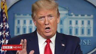 Coronavirus: Trump claims advice to inject disinfectant was just "sarcasm" - BBC News