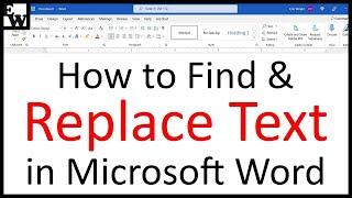 How to Find and Replace Text in Microsoft Word