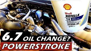 HOW TO CHANGE ENGINE OIL ON 6.7 POWERSTROKE DIESEL | OIL CAPACITY, GRADE, FILTER, INTERVALS, TOOLS