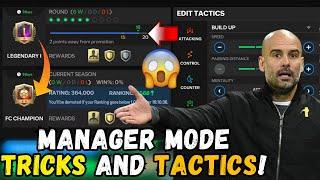 MANAGER MODE TRICK TO REACH FC CHAMPS EASILY! TACTICS, FORMATION AND GUIDE! FC MOBILE