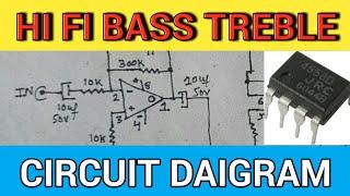 Bass Treble Circuit - Schematic Circuit Diagram - OpAmp 4558 - New Generation 123