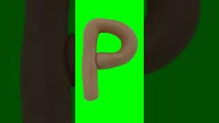 Green Screen Animated Letter P #greenscreen #letterp #shorts