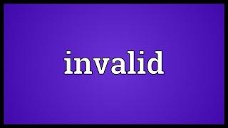 Invalid Meaning