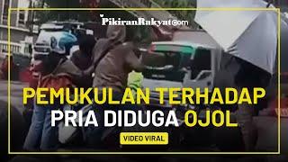 Viral! Detik-detik Pria Diduga Driver Ojol Dipukul Sopir Angkutan Umum di Leuwipanjang, Bandung