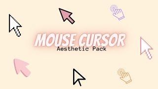 Mouse Cursor  |  Aesthetic Pack (with chroma green screen)
