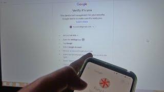 Google - Verify it's you - This device isn't recognized (Sign in problem)
