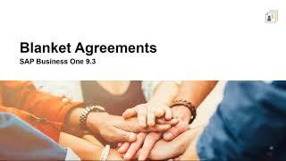 SAP Business One 9.3 - Blanket Agreements