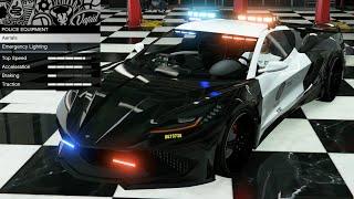 GTA 5 - DLC Vehicle Customization - Invetero Coquette D10 Pursuit (Corvette C8 Police Car)