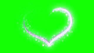 Megical heart green screen || love green screen no copyright