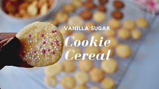 COOKIE CEREAL | Cookie Crisp Cereal | Vanilla Sugar Cookie Recipe | TikTok Trend | Mini Cookies