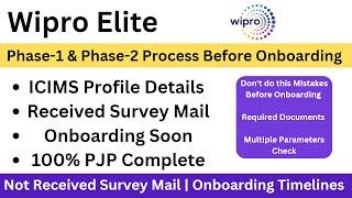 Wipro Elite Phase-1 & Phase-2 Process Before Onboarding | Don't do this Mistakes | Onboarding Soon