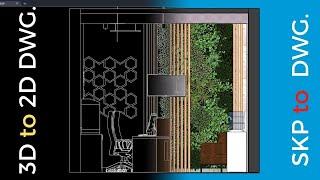 3D to 2D DWG. Easy Trick || SketchUp to AutoCAD 2D for Detail Drawing