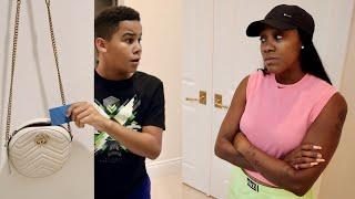 Boy STEALS His Mom's CREDIT CARD, Gets in BIG TROUBLE | FamousTubeFamily