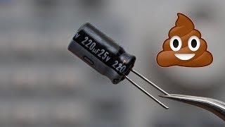 Why electrolytic capacitors are actually kinda crappy 