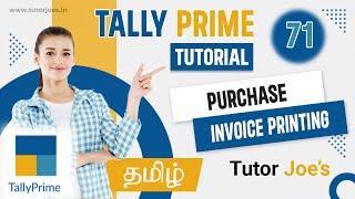 Purchase Invoice Printing in Tally Prime | Tamil | Tutor Joes