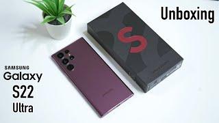 Galaxy S22 Ultra Unboxing | Burgundy