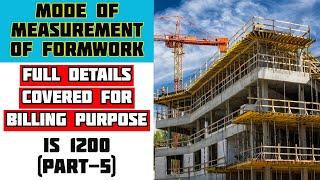 Mode of Measurement of Formwork | Full IS 1200 Covered for Billing Purpose at Construction Site