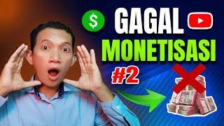 penyebab gagal monetisasi youtube ini solusinya