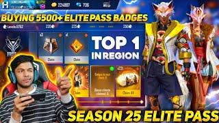 Buying 6000+ Badges In Season 25 Elite Pass And I Got 220 Magic Cube Create At Garena Free Fire