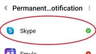 Skype Permanent Notification On & Off Permission in Android