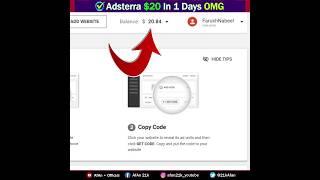 $20 Per Day Withdrawal Payment Proof New | Adsterra Earning Tricks #shortsvideo #shorts #shortsfeed