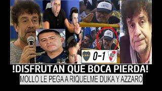 MOLLO Le PEGA a PRESI DUKA AZZARO y RIQUELME tras la DERROTA de BOCA contra RIVER en la BOMBONERA