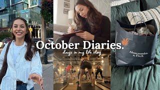 FALL VLOG  Huge Abercrombie haul, workout classes, journaling & more.