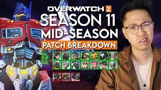 EVERY TANK IS GIGA BUFFED - Overwatch 2 Season 11 Mid-Season Patch Breakdown