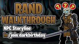 Rand NPC Storyline Quest Walkthrough /join darkbirthday - AQW