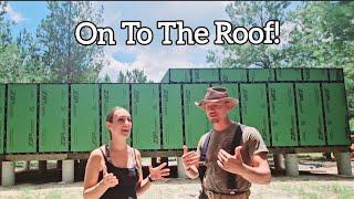 Zipping Along: On To The Roof! | How Many Ladders Do We Need? | DIY Family Off-Grid House Build