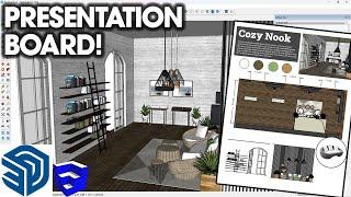 Creating an Architectural PRESENTATION BOARD with SketchUp and Layout!