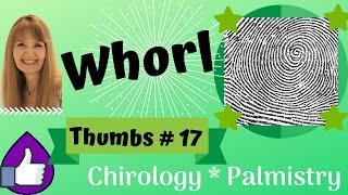 Whorl Dermatoglyphic  - Thumb # 17 -  Chirology - Palm Reading