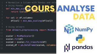 Cours Python :  Analyse et Traitement des Données | NUMPY & PANDAS | Data Science.