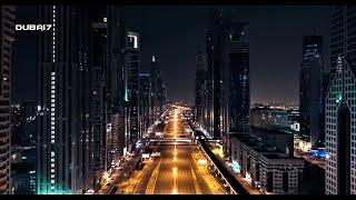 Dubai Lockdown Drone View of Empty Roads Stay Home and Stay Safe