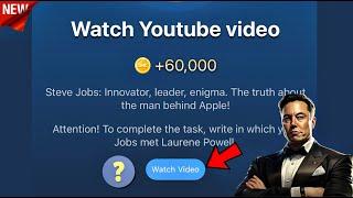 Steve Jobs: Innovator, Leader Code | X Empire Watch YouTube Video Code Today | X Empire YouTube Code