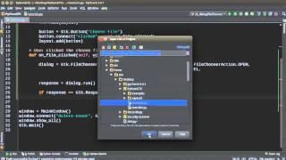 Python GUI Development with GTK+ 3 - Tutorial 16 - File Chooser Dialog