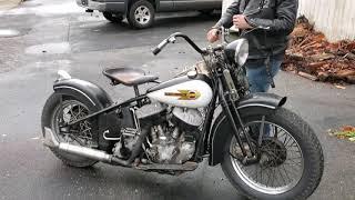 Hot Rod Harley Flathead Burnout by Matt Walksler