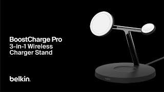Belkin BoostCharge Pro 3-in-1 Wireless Charger with Official MagSafe Charging 15W