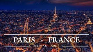Paris At Night  | Aerial Tour | 4K Drone Footage #Paris