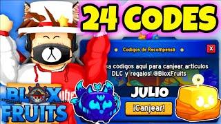 24 CODIGOS DE BLOX FRUITS CODES ROBLOX *JULIO 2024*