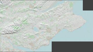 Fife flythrough, OS map overlay