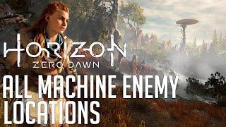 Horizon Zero Dawn ALL MACHINE ENEMY LOCATIONS (AND FIGHTING THEM)