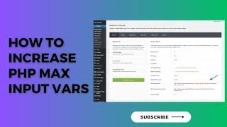 How to increase the PHP Max Input Vars | WordPress Troubleshooting Guide | Change PHP Input Variable