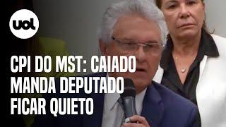 Caiado discute com deputado do PT durante CPI do MST: 'Não sou da sua laia'