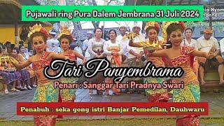 TARI PANYEMBRAMA, pujawali ring pura Dalem Jembrana.