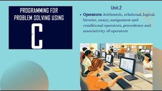 Unit 2 - Operators in C: Arithmetic, Relational, Logical, Bitwise, Unary, Assignment & Conditional